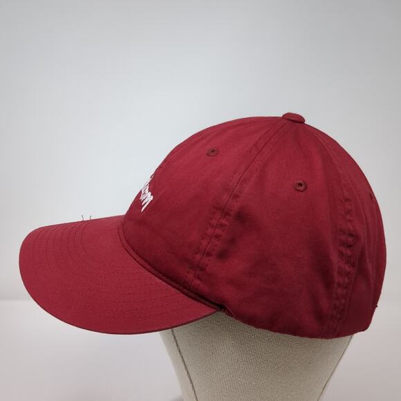 Volcom Slideback Hat Red One Size Embroidered Spell Out Adjustable - Picture 3 of 10